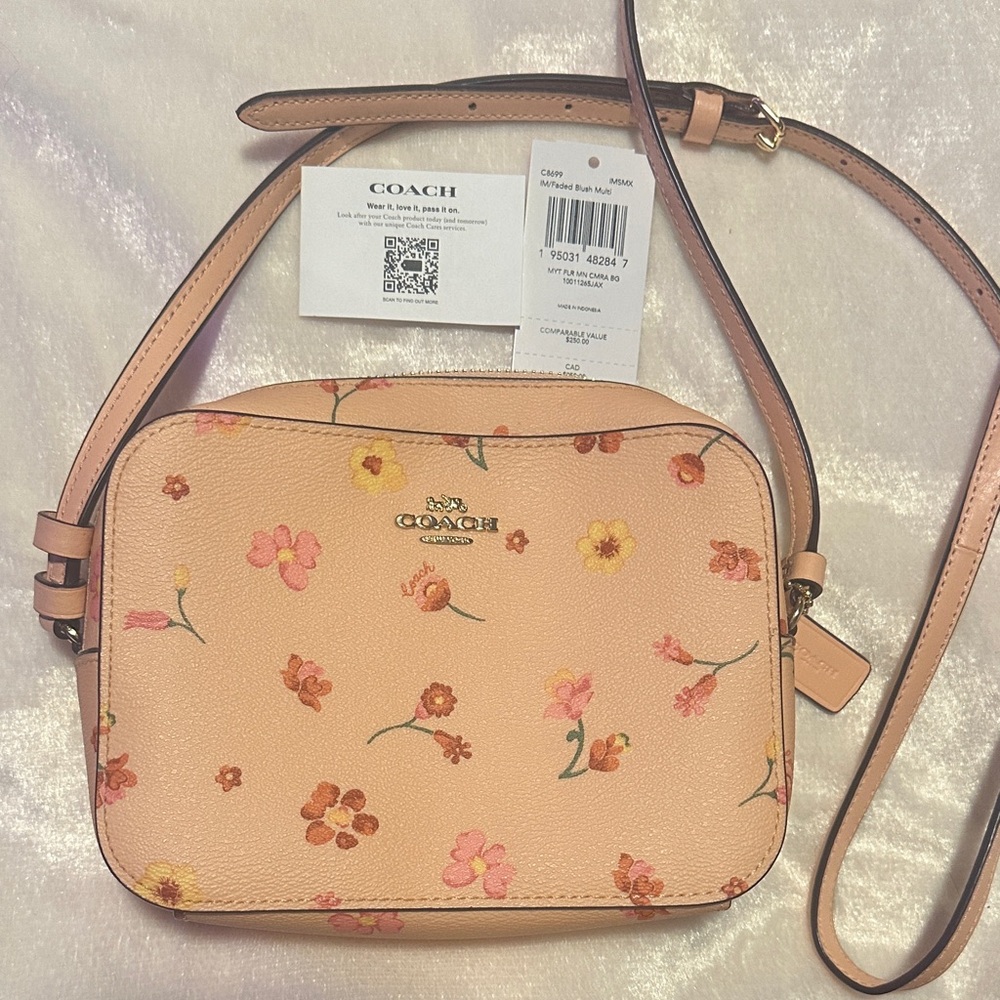 Coach Pink Floral Crossbody Bag